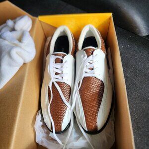 Oakley Women’s Golf Shoes 7.5 – Woven Daisy Cutter – White/Brown – NIB